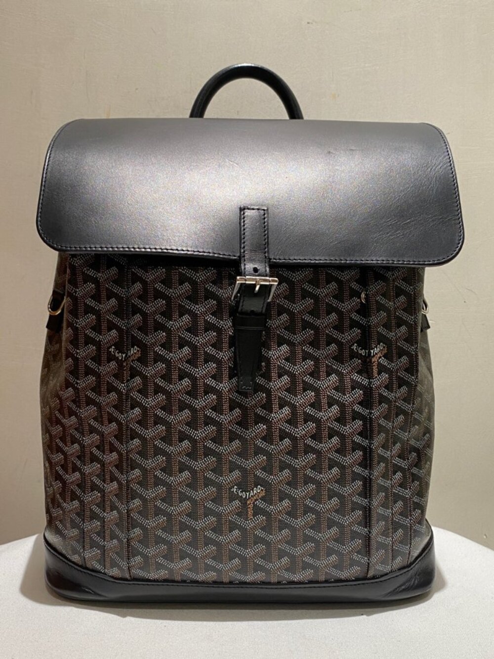 Goyard Alpin Black Coated‑Canvas & Calfskin Backpack